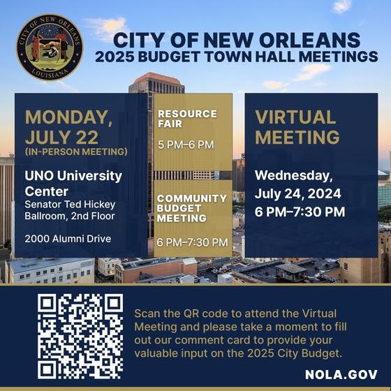 City of New Orleans Encourages Residents to Submit Questions Prior to ...